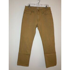 SIGNATURE LEVI STRAUSS Gold Jeans Mens 34x32 Straight Tan 5-Pocket Stretch